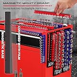 Magnetic Socket Holder Organizer Set: 6-Piece Detachable 1/2 3/8 1/4 Drive Sockets Storage Tray Magnetic Socket Organizer Tool Box Drawer Tool Box Organizers Storage Metric SAE (Sockets Not Included)