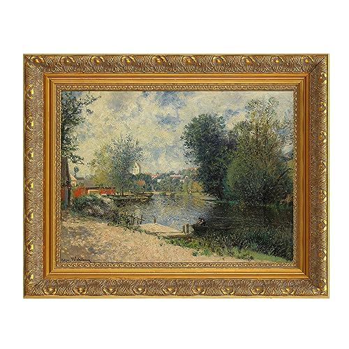 FOLKOR DIY Wood Frame for 24x36 Canvas Paintings, 2.4" Wide Antique Gold Ornate Canvas Frame for Oil Painting Art Prints, Home Living Room Wall Decor