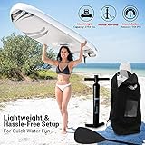 SereneLife Inflatable Stand Up Paddle Board (6 Inches Thick) with Premium SUP Accessories & Carry Bag | Wide Stance, Bottom Fin for Paddling, Surf Control, Non-Slip Deck | Youth & Adult Standing Boat