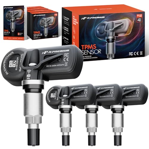 A-Premium 4PCS Pre-programmed TPMS Sensor Tire Pressure Monitoring Sensor - Compatible with Hyundai, Kia & Genesis - Elantra N, Sonata, Santa Fe, Tucson, Palisade, Nexo, Sedona, K900, Niro - 433MHz