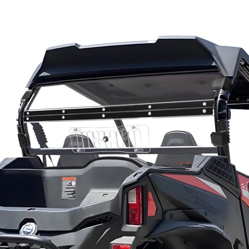 StarknightMT Vented ZForce Rear Windshield Compatible With 2023-2025 CFmoto ZForce 950 Sport & 4/950 Trail/ 800 Trail G2 Back Window Heavy Duty PC Clear (Do Not Fit HO EX Models)