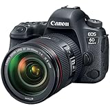 Canon EOS 6D Mark II DSLR Camera with EF 24-105mm f/4L is II USM, EF 50mm f/1.8 STM Lens, EF 75-300mm f/4-5.6 III and 420-800mm f/8.3 HD Lens + 128 GB Memory + More (40pc Bundle), Black (Renewed)