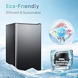 Anypro Compact Mini Upright Freezer 3 Cu.Ft with 3 Pull-down Drawer Doors and Adjustable Thermostat, Single Door Small Deep Standing Freezer Rapid Cooling for Home, Office, Dorm, Garage, Black