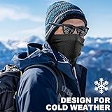 WTACTFUL Winter Neck Gaiter Neck Warmer Half Face Ski Mask Cover Shield for Cold Weather Windproof Tube Bandana Balaclava for Running Skiing Hunting Snowboarding Cycling Motorcycle Riding All Black