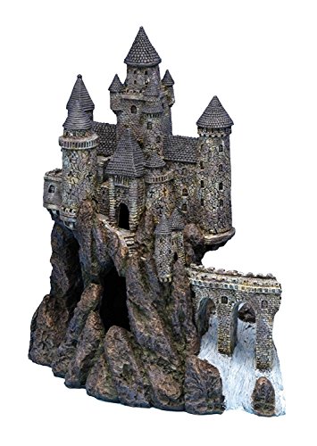 Penn-Plax Age-of-Magic Wizard’s Castle Aquarium Decoration – Safe for Freshwater and Saltwater Fish Tanks – Extra Large – Part A