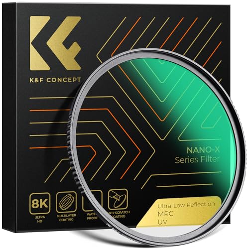 K&F Concept 37mm Ultra-Low Reflectivity MCUV Lens Protection Filter 28 Multi-Layer Coatings Ultra-Slim HD Waterproof Scratch Resistant Lens UV Filter (Nano-X Series)