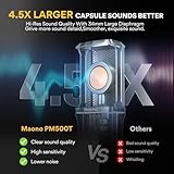 MAONO XLR Condenser Microphone with 34mm Large Diaphragm, Professional Cardioid Studio Mic for Podcasting, Recording, Streaming, Vocals, Voice Over, Music, ASMR(PM500)