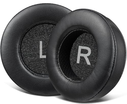 SOULWIT Lambskin Earpads Replacement for AKG Pro Audio K52 K72 K92 M220 K240 K241 K242 K271 K272 K340 K550 K551 K553 S MKII MK2, Ear Pads Cushions with Noise Isolation Foam - Black