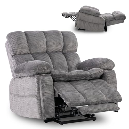Zuacs Dual Motor Power Lift Recliner Chair for Elderly with Adjustable Headrest,Extra Wide Recliner Chair with Heat and Massage,Lay Flat Recliner with Cupholder Storebox,USB Ports,Type C,Zero Gravity
