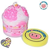 Peachybbies Slime Strawberry Cow Cloud Slime, Made in USA Premium Slime, 100% Authentic Peachybbies, 7 oz., Scented Slime for Kids, ASMR, Cow Slime Birthday Gifts, Fidget Toys