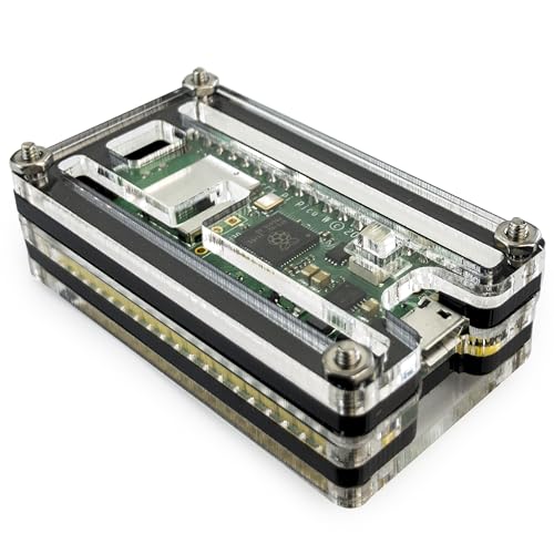 C4Labs Zebra Pico W Case – for The Raspberry Pi Pico W/Pico 2 / Pico 2W - Single Pack
