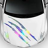 Car Decals Claw Mark Stickers to Cover Hood Headlights Scratches, Modified Cars/Vans/SUVs/Trucks, Pack of 3 (Multi-Colors)