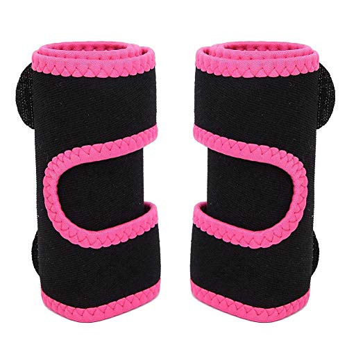 ZJchao Arm Trimmers Pair Slimmer Wraps, Men & Women Upper Arm Shaper Neoprene Gym Exercise Compression Bands Fast Fat Burning (red)