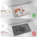 Homerz Stone Bath Mat - Diatomaceous Earth - 23.6x15.3 inch - Quick Dry and Non-Slip Shower Stone Bath Mats for Bathroom - Durable Bath Stone Mat Large in Multiple Designs and Colors (Cute Cub)