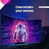 SAMSUNG 55" Odyssey Ark 2nd Gen 4K UHD 1000R Curved Gaming Monitor, 165Hz, 1ms, 4 Input Multi View, Quantum Mini-LED, AMD FreeSync Premium Pro, HDR 10+, Height Adjustable Screen, LS55CG970NNXGO, 2023