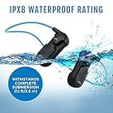 H2O Audio Sonar IPX8 - Bluetooth Bone Conduction Headphones with MP3 Player - Wireless, Open Ear Waterproof Headset for Swimming, Underwater Activities, Sports, Workouts