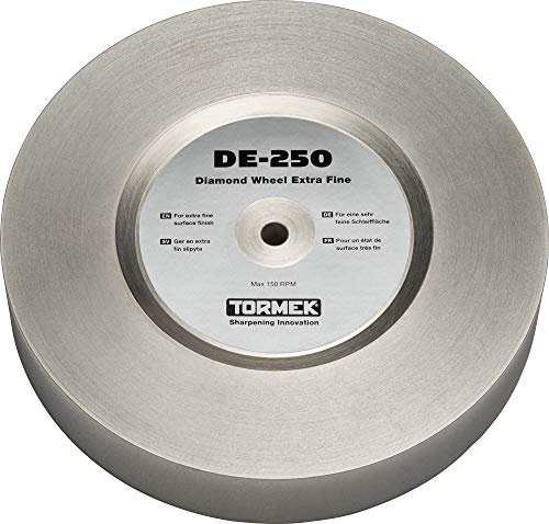 Tormek DE-250 Diamond Wheel Extra Fine Grit 1200 - Leaves an Extra Fine Finish and is Especially Suitable for Carving Tools and Knives - Fits T-8 and T-7
