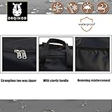 Orqihod Outdoor Furniture Seat Cushion Storage Bag Waterproof Patio Cushion Cover Stroage Bags with Zipper Rectangular Large Cushions Carrying Bag 68 x30 x20IN, Black