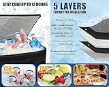 MyLifeUNIT 80 Cans Insulated Cooler Bag for Food & Pizza Delivery Bag Suitable for Car, Bike, Camping, Picnic, Beach, XXX-Large Size