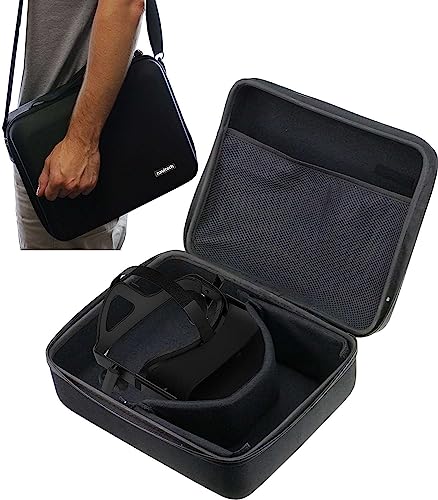 Navitech Black Heavy Duty Rugged Hard Case with Shoulder Strap Compatible with Pimax Vision 8K Plus KDMAS VR Headset [Video Game] [Video Game]