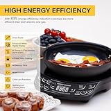 Nuwave Diamond Induction Cooktop, New & Improved Electric Burner with Probe, 91 Temps 50°F to 500°F, 6.5” Heating Coil, Shatter-Proof Ceramic Glass, 3 Wattage Settings, Ideal for Dorms, RVs & Apts