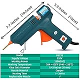 Full Size Hot Glue Gun, 150 Watts with 6 Copper Nozzles Temperature Adjustable Craft Repair Tool Professional Melting Glue Gun DIY Thermo Tool Include 5Pcs Highly Viscous Glue Sticks Luxury Set