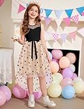 Arshiner Formal Dress for Girls Tulle Summer Special Occasion High Low Twirly Sundress Black Star