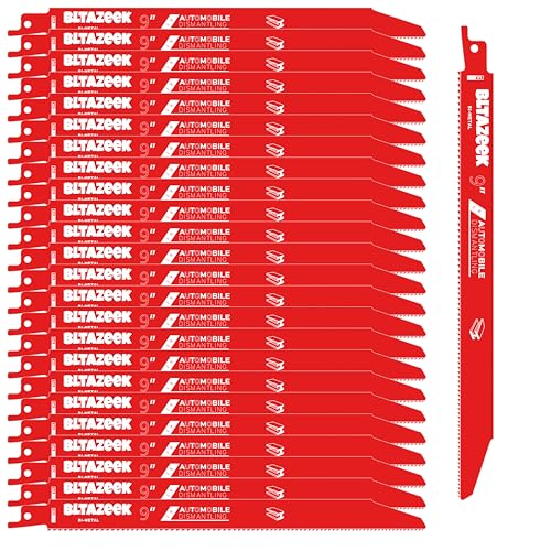 25 Pack 9-inch 14/18 TPI bimetallic reciprocating Saw Blade, for 1/16-5/16 Medium Metals, 9-inch 18-TPI Saw Blade, for Cutting Metal (9in 14/18T)