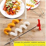 2pcs Vegetables Spiral Knife Carving Tool Carrot Cucumber Manual Spiral Screw Slicer Cutter Spiralizer, Fruit Corer And Veggie Spiralizer for Coring and Hollowing out Zucchini, Potatoes, Carrot, Apple