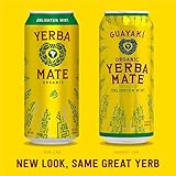 Guayakí Yerba Mate, Organic Energy Drink Alternative, Enlighten Mint, 150mg Natural Plant Based Caffeine, Better for You Energy & Focus, No Jitters or Crash, 15.5 Oz (Pack of 12) (Packaging May Vary)