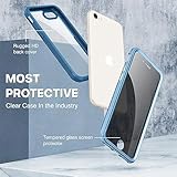 CENHUFO Privacy Case for iPhone SE 2020/SE 2022 /iPhone 8/iPhone 7, with Built-in Glass Privacy Screen Protector Full Body Shockproof Cover Spy Phone Case for iPhone SE 2020/2022/iPhone 8/7 -Blue