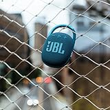 JBL Clip 4 - Portable Mini Bluetooth Speaker, big audio and punchy bass, integrated carabiner, IP67 waterproof and dustproof, 10 hours of playtime, speaker for home, outdoor and travel (Blue)