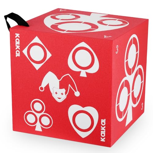 Kalkal Archery Target, 6 Side Foam Archery Target Block with Carry Handle, Easy Arrow Removal, Lightweight Poker Archery Targets for Backyard Practice