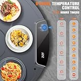 Upgraded Warming Mat for Food,Extra Large Food Warming Mat,Roll Up Electric Warming Tray,Silicone Food Warming Mat for Buffet,11 Temp Settings&9 Hrs Timer, Food Warmer Mat for Parties(Round)