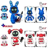 Set 12 pcs Inspired by Game Five Night at Freddys Toys | Mini Figures with Masks | FNAF Action Figure [Rockstar Bonnie, Montgomery Gator, Chica, Human Security, Radioactive Foxy etc.]