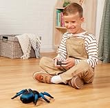 Terra by Battat – Remote Control Spider for Kids – RC Tarantula with LED Eyes – Realistic Animal & Moving Legs – Fast-Moving & 360 Spin – Blue Tarantula – 6 Years +