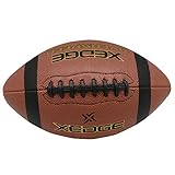 XEDGE Composite Leather Indoor/Outdoor Footballs for Training and Recreational Play Size 9 (red, Official (Size 9) /with net Bag)