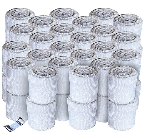 48 Pack Traditional Sport Bandages Sporting Gauze for Box Vendas Deportivas set of Athletic Gauzes for Hand Wraps used in Mexican Boxing Gloves Combat Sports MMA & Martial Arts 2" x 16.5 ft Long