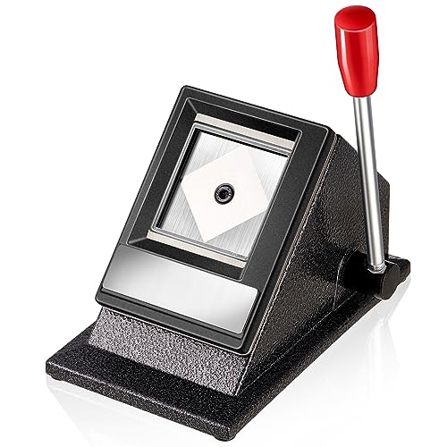 Gisafai Table Top Passport ID Photo Die Cutter 2 x 2 Inches Passport Photo Picture Manual Cutter Punch for U. S. Office Home School Supplies