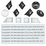 Jaronx Compatible with Mercedes Benz Climate AC Buttons, Air Conditioning Heater Fan Climate Control Button Covers for C-Class W204,CLS C218,GLK X204,G-Class,GL X166,ML W166(11PCS)