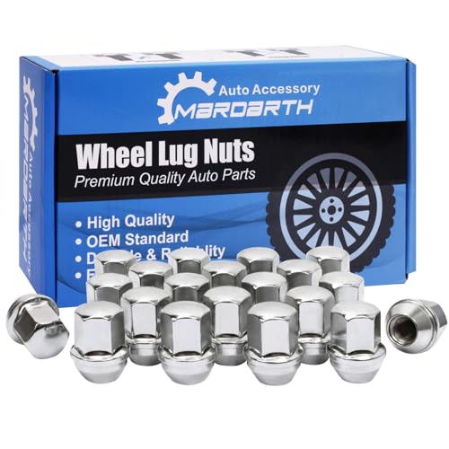 Set of 20, 14x1.5 Wheel Lug Nut Chrome 1.5 Inch Compatible with OEM Factory Camaro Corvette Equinox Impala Wheel