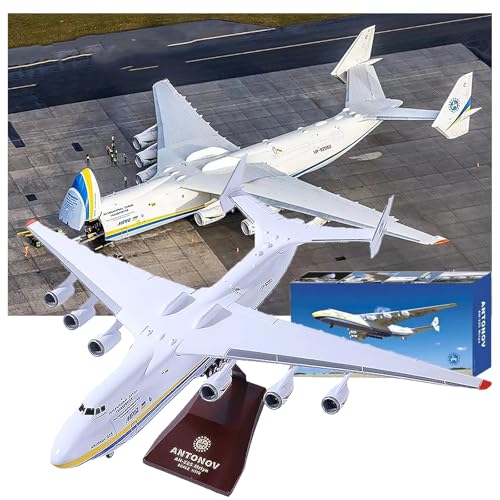 ANTONOV AN-225 16.5" 1/200 Scale Large Ukraine Airplane Model Diecast Transport Aircraft Model ABS + Resin Plane Model for Collection Or Gift Static Display Model