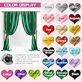 QICAIYUN 10x8ft Wedding Curtains Cristmas Green Backdrop Curtain for Parties Wrinkle Free Curtain Panels Ceremony Party Home Drape Backdrop for Photography Props W5' x H8'丨2 Panels YUNBSDJ163