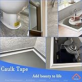 White Caulk Tape Waterproof Self Adhesive,White Bathroom Caulk Toilet Caulk Strip Bathtub Sealing Strip Tape for Bathroom Caulking Tape Shower Caulk