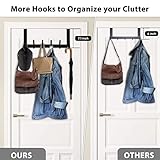 Over The Door Hooks, Door Hanger Hooks for Hanging, Over The Door Towel Racks for Bathroom with 12 Coat Hooks, Over The Door Hanger, Coat Rack Hat Rack Over The Door Organizer