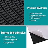 Boat Flooring 94.5"x45.2" EVA Foam Boat Decking Self-Adhesive Boat Carpet Marine Flooring Boat Foam Flooring Non-Slip Black Boat Floor for Yacht Fishing Boat Motorboat Kayak Decking RV Golf Cart