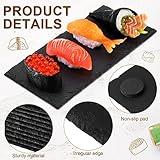 Hoolerry 15 Pcs Slate Charcuterie Boards Bulk, 8" x 4" Mini Slate Cheese Board Black Sushi Platters Individual Stone Serving Tray Plates for Food, Appetizers, Cheese, Meat, Party