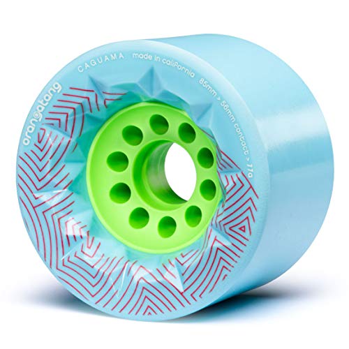 Orangatang Caguama 85 mm Longboard Wheels for Cruising, DIY Electric Skateboards, Eboards (Blue, Set of 4)