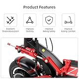 LUCK4U Steering Damper Tube for ZERO 10X Scooter Accessories High Speed Driving Stabilizer to Eliminate Riding Wobbles Electric Scooter Retrofit Accessories (Red)