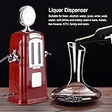 1000cc Double Guns Liquor Pump Gas Station Beer Dispenser Alcohol Liquid Soft Drink Beverage Dispenser Machine Butler Tools (Red)